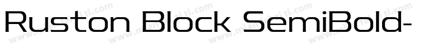 Ruston Block SemiBold字体转换